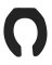 Black Open Front Toilet Seat