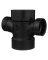TEE SAN ABS 3X3X2X2"HUBS