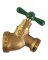 Arrowhead Brass 1/2  FIP  T X 3/4  S MHT Brass No-Kink Hose Bibb