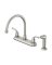 OakBrook Two Handle  Brushed Nickel Kitchen Faucet Side Sprayer Included