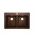 KITCHEN SNK DBL 9" MOCHA