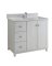 VANITY 2D 2DRWR 36X21WHT