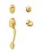HANDLESET BRIGHT BRASS