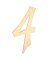 HOUSE NUMBER 4 GOLD 4"