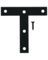 TEE PLATE BLK STL 4X4"