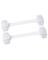 2PK STRP LOCKS PLSTIC WH