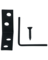 CORNER BRACE L 1.5" BLK