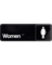 RESTROOM SIGN WMN 3"X9"