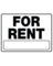 FOR RENT SIGN WHT 20X24"