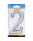 Hillman 4 in. Reflective Silver Plastic Nail-On Number 2 1 pc