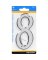 Hillman 4 in. Reflective Silver Plastic Nail-On Number 8 1 pc