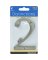 Hillman Distinctions 4 in. Silver Brushed Nickel Screw-On Number 2 1 pc