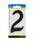 Hillman 4 in. Black Aluminum Nail-On Number 2 1 pc