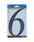 Hillman 6 in. Black Plastic Nail-On Number 6 1 pc
