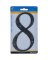 Hillman 6 in. Black Plastic Nail-On Number 8 1 pc