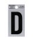 Hillman 2 in. Reflective Black Mylar Self-Adhesive Letter D 1 pc