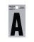 Hillman 2 in. Reflective Black Mylar Self-Adhesive Letter A 1 pc