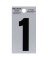Hillman 2 in. Reflective Black Mylar Self-Adhesive Number 1 1 pc