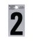 Hillman 2 in. Reflective Black Mylar Self-Adhesive Number 2 1 pc