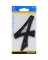 Hillman 4 in. Black Plastic Nail-On Number 4 1 pc
