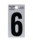 Hillman 2 in. Reflective Black Mylar Self-Adhesive Number 6 1 pc