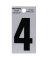 Hillman 2 in. Reflective Black Mylar Self-Adhesive Number 4 1 pc