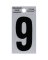 Hillman 2 in. Reflective Black Mylar Self-Adhesive Number 9 1 pc