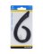 Hillman 4 in. Black Plastic Nail-On Number 6 1 pc