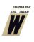Hillman 1.5 in. Reflective Black Metal Self-Adhesive Letter W 1 pc