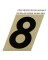 Hillman 3 in. Reflective Black Metal Self-Adhesive Number 8 1 pc