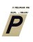 Hillman 1.5 in. Reflective Black Metal Self-Adhesive Letter P 1 pc