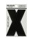 Hillman 3 in. Black Vinyl Self-Adhesive Letter X 1 pc
