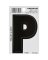 Hillman 3 in. Black Vinyl Self-Adhesive Letter P 1 pc