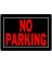 Hillman English Black No Parking Sign 10 in. H X 14 in. W