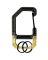 CARABINER BK/GD ALUM