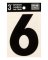 NUMBER 6 VINYL 3" BLACK