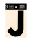 Letter J Vinyl 3"black