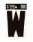 LETTER W VINYL 3"BLACK