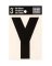 LETTER Y VINYL 3"BLACK