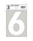 NUMBER 6 VINYL 3" WHITE
