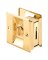 Prime-Line Polished Brass Gold Solid Brass Pocket Door Privacy Lock 1 pk