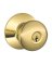 Schlage Plymouth Bright Brass Entry Lockset ANSI Grade 2 1-3/4 in.