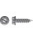 Hillman No. 8  S X 1/2 in. L Slotted Hex Washer Head Sheet Metal Screws 100  1 pk