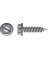 Hillman No. 8  S X 3/4 in. L Slotted Hex Washer Head Sheet Metal Screws 100 pk