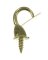 4PK 7/8" Brass Safety Cup Hook