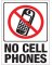 SIGN NO CELL PHONES