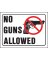 SIGN - NO GUNS ALLOWED
