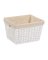 Basket Orgnizer Wht Med 12"x8"