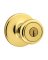 Kwikset Tylo Polished Brass Entry Knobs ANSI/BHMA Grade 3 1-3/4 in.