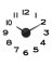 WALL CLOCK MDRN BLK 20''